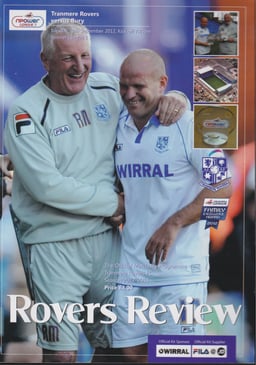 Tranmere Rovers v Bury Match Programme 2012-09-18
